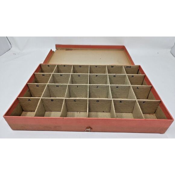 Vintage Crown Toy MFG Corp Initial Identification Key Tag Display Box Empty U127 - Picture 1 of 9